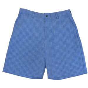 Izod Golf Blue Plaid Chino Shorts - Size 36